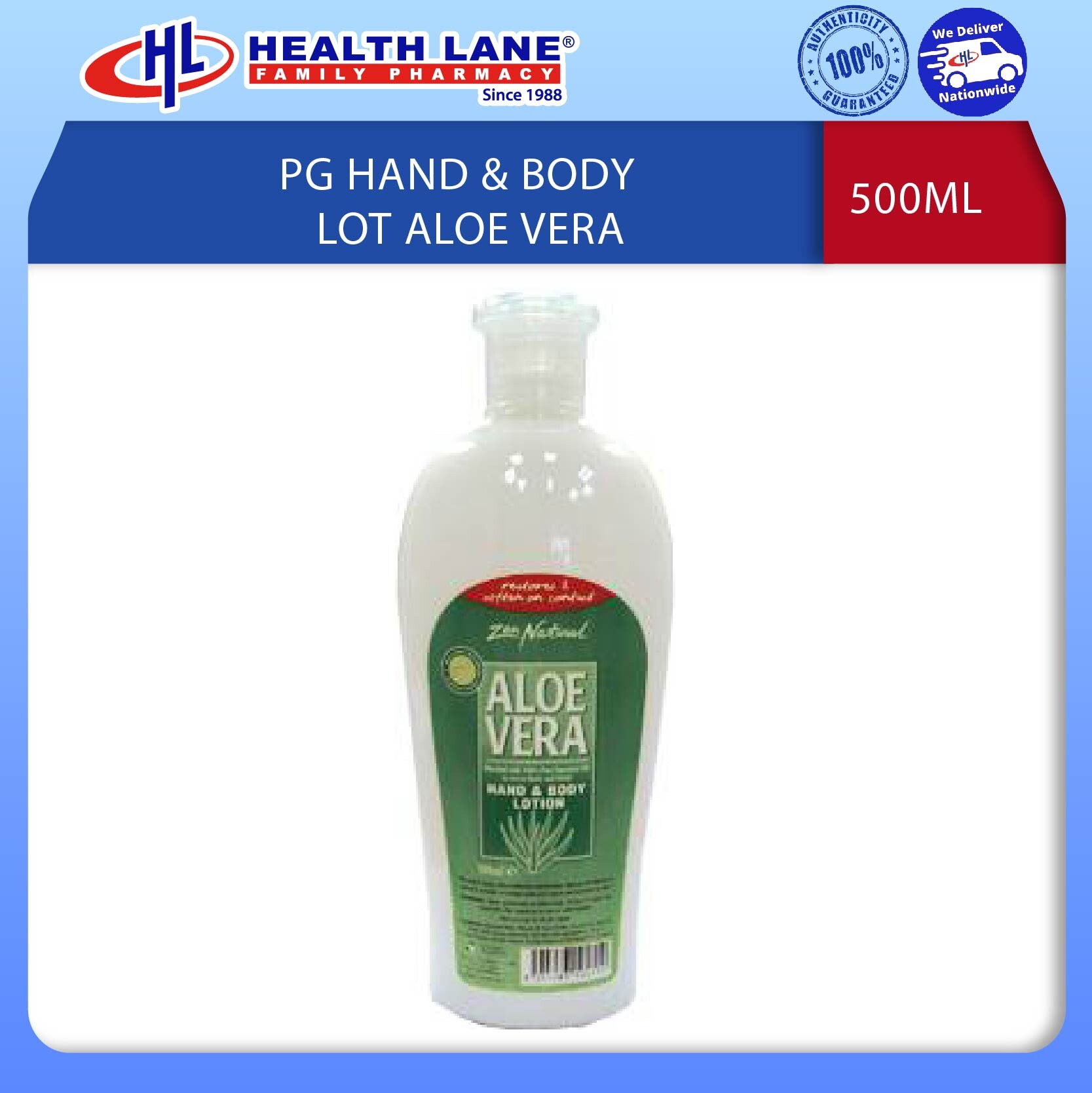 PG HAND & BODY LOT.500ML-ALOE VERA 